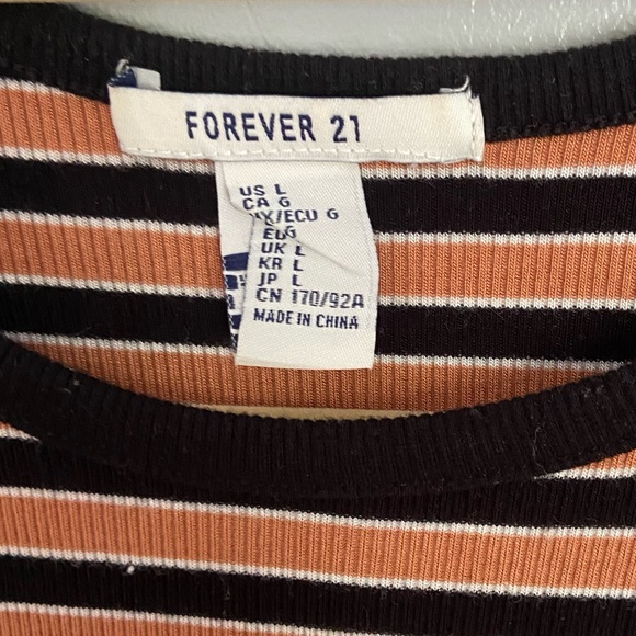 Striped Ribbed Tee Shirt - Picture 4 of 5